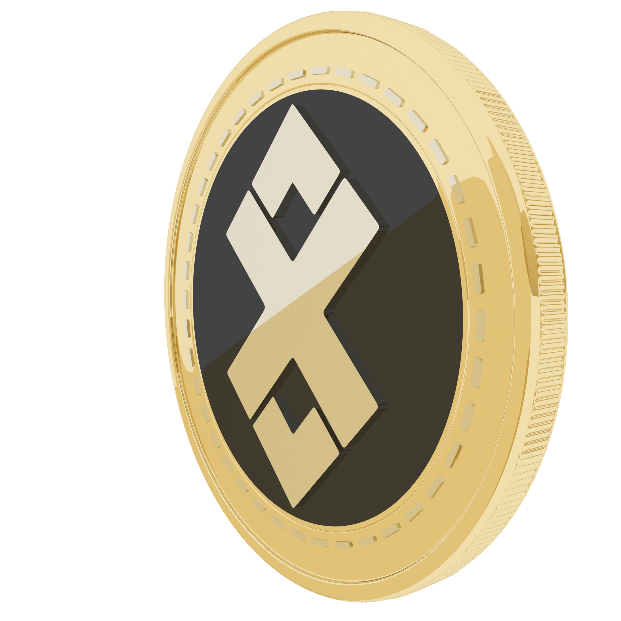 3D AdEx Cryptocurrency Gold Coin model - TurboSquid 1765045