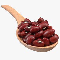 Dark Red Kidney Beans in a Spoon