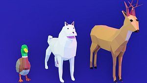 Low Poly Animated Animals 4 Fully Rigged Animals