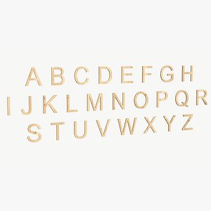 3D Alphabet Wooden