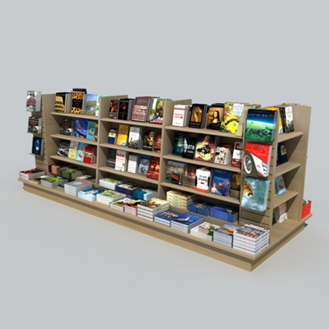 3d Book Store Bookstore Model
