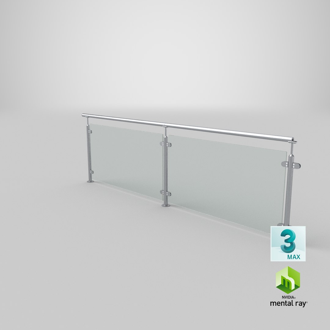 Real Glass Handrail 3D - TurboSquid 1656539