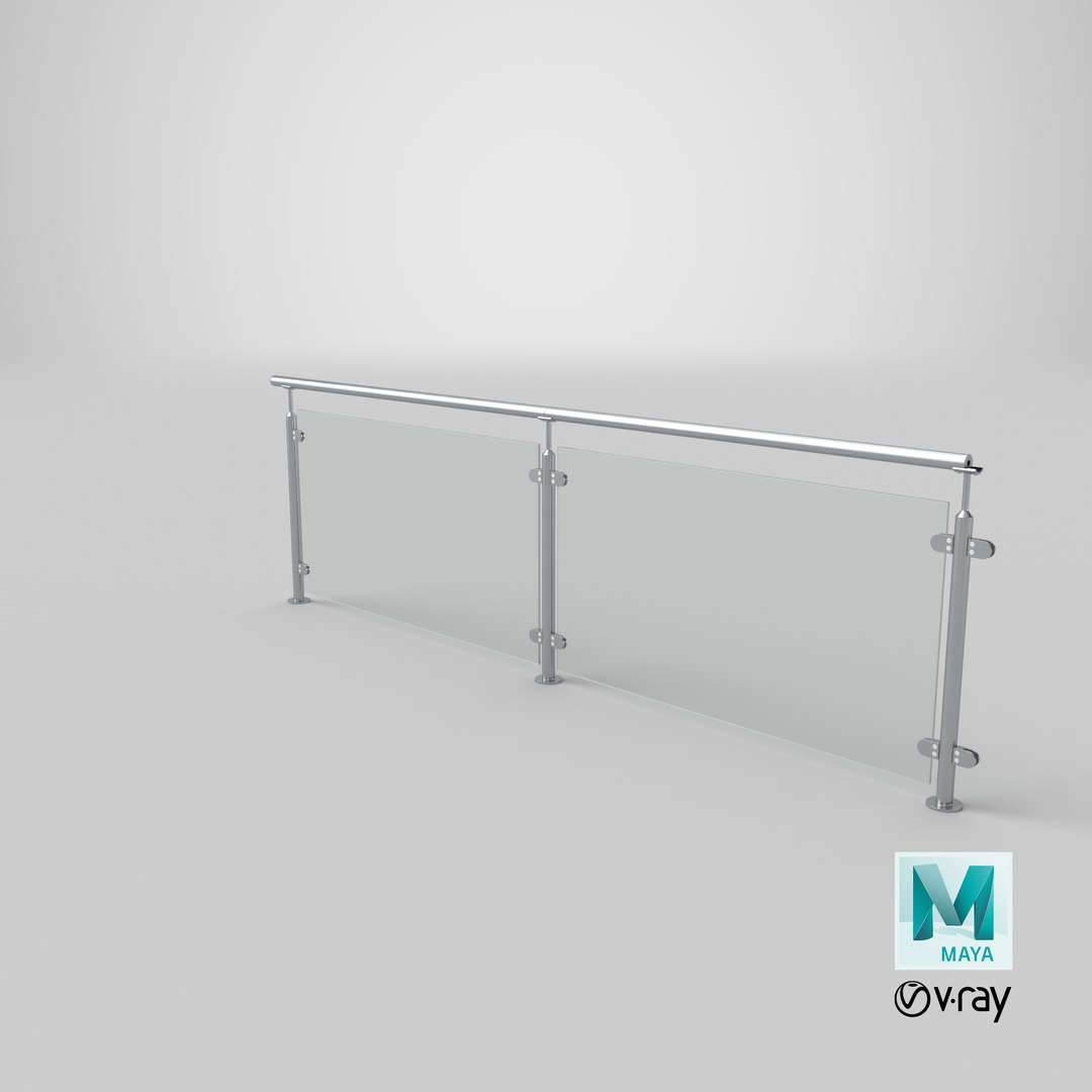 Real Glass Handrail 3D - TurboSquid 1656539
