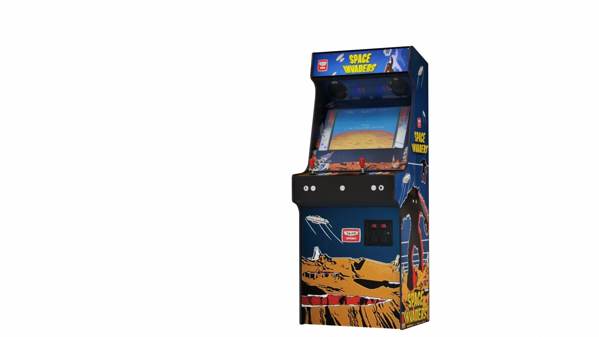 Space Invaders Arcade Machine 3D Model - TurboSquid 2517198