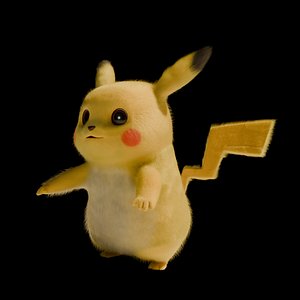 3D model Fully Rigged Reallistic Pikachu