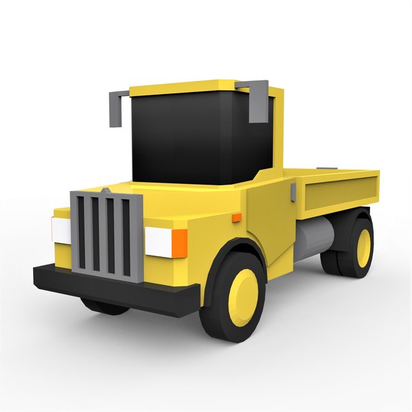 Cartoon pickup truck 3D model - TurboSquid 1522886