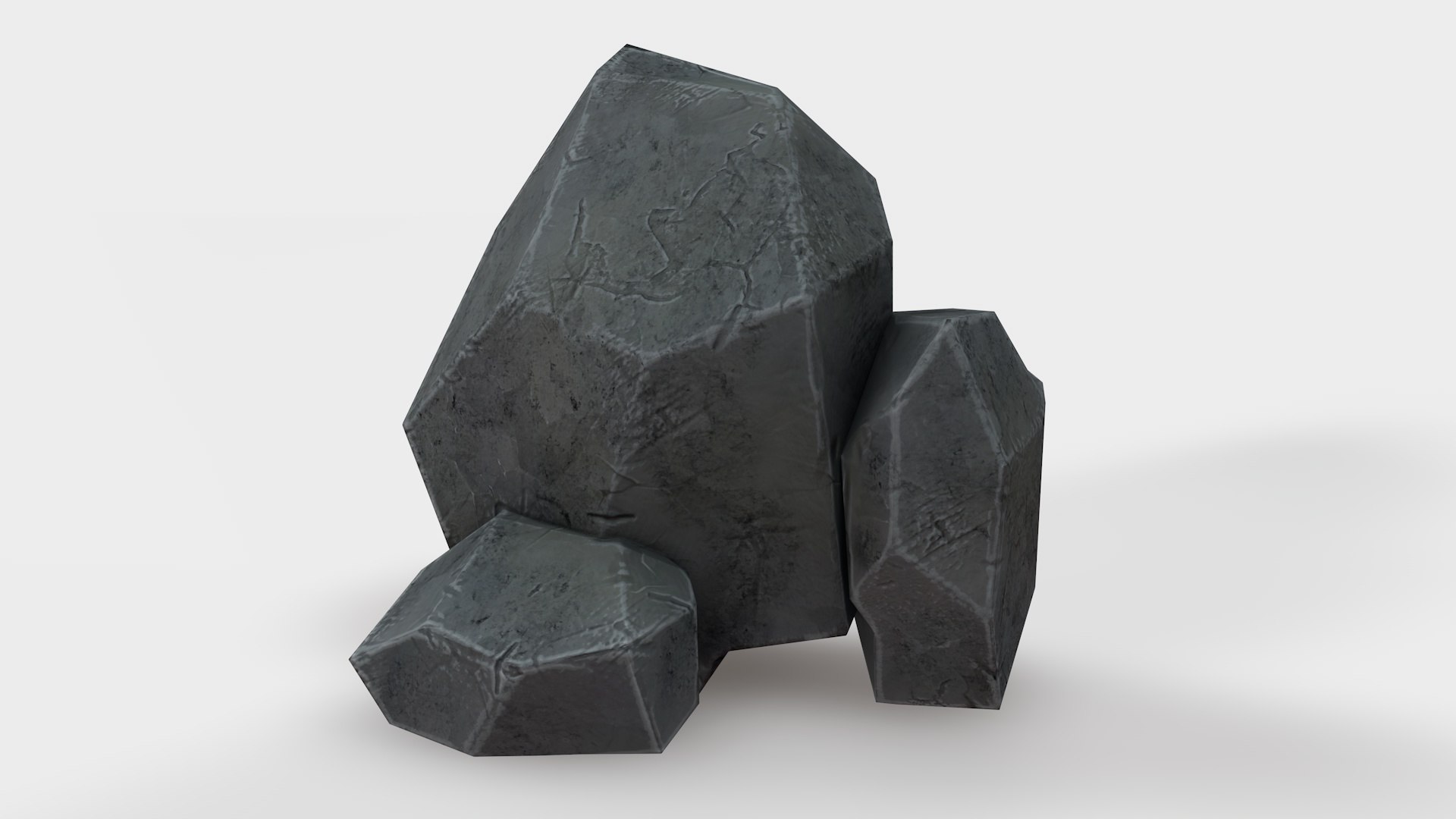 3D model Highly detailed Stone for Game with PBR material - TurboSquid ...