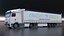 3D Electric Semi Trucks and Trailers Collection