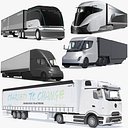 Electric Semi Trucks and Trailers Collection