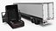 3D Electric Semi Trucks and Trailers Collection
