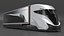 3D Electric Semi Trucks and Trailers Collection
