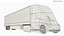 3D Electric Semi Trucks and Trailers Collection