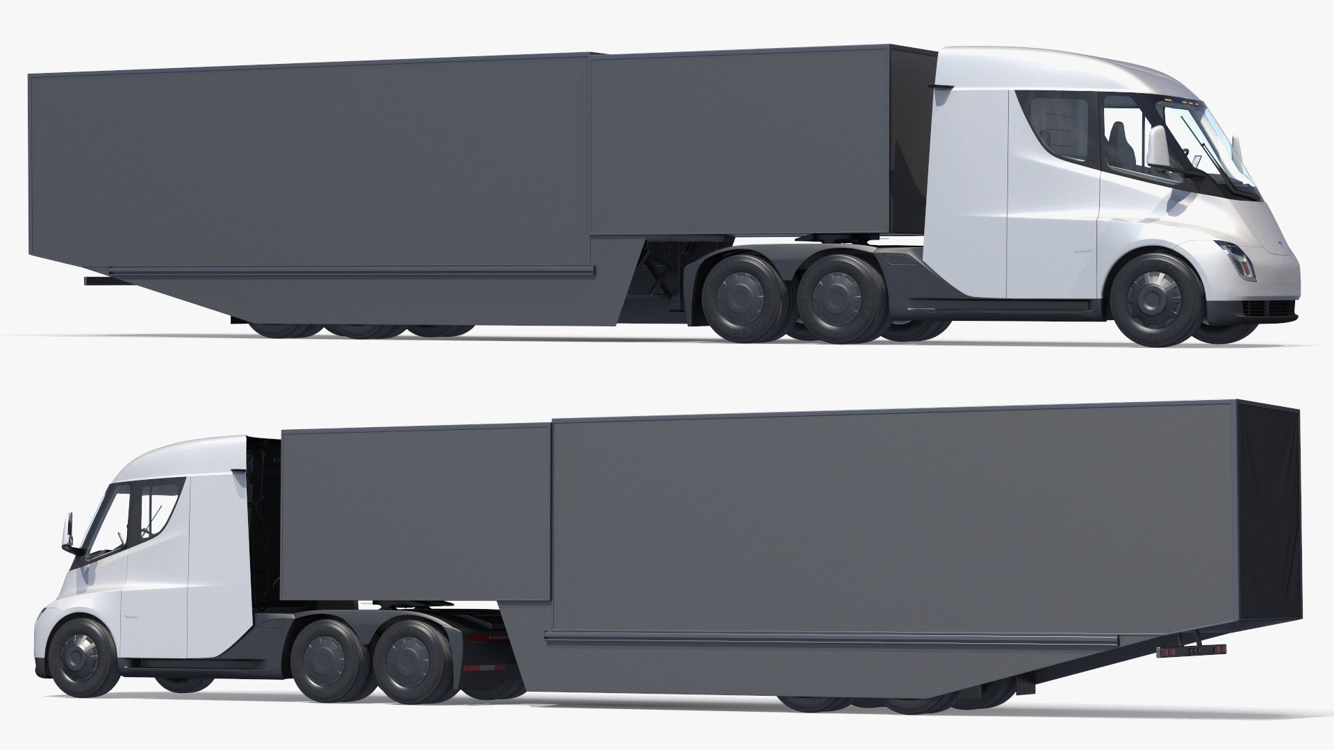 3D Electric Semi Trucks and Trailers Collection https://p.turbosquid.com/ts-thumb/Aj/r8WouP/vt/electric_semi_trucks_and_trailers_collection_053/jpg/1771345476/1920x1080/fit_q87/84400548829118bd92cc35acd85d3e523173fa8e/electric_semi_trucks_and_trailers_collection_053.jpg