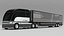 3D Electric Semi Trucks and Trailers Collection