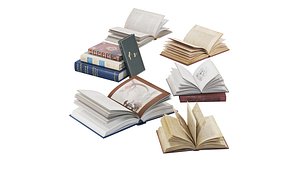 3D Books Collection set 5 model