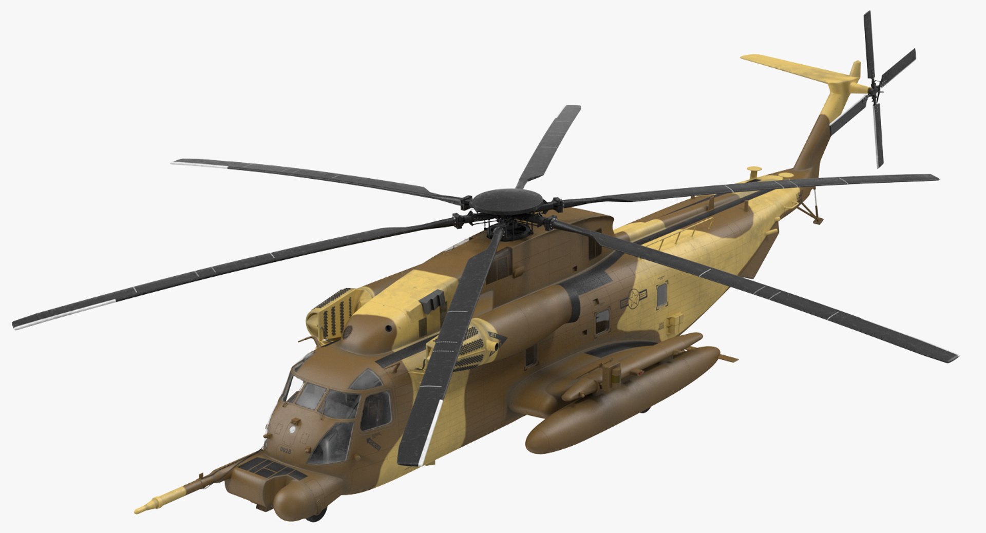 3d Combat Helicopter Sikorsky Mh Model