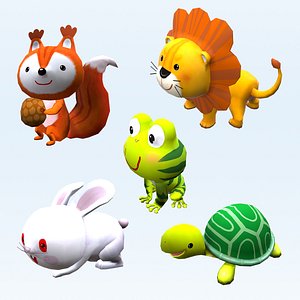 3D Cartoon Stylized Animals Collection 05