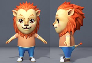 3D art lion model