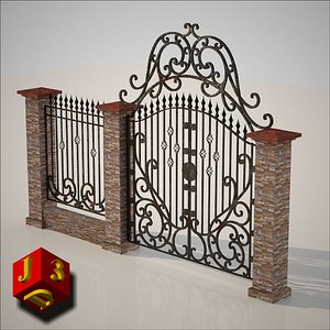 antique gate - 3ds