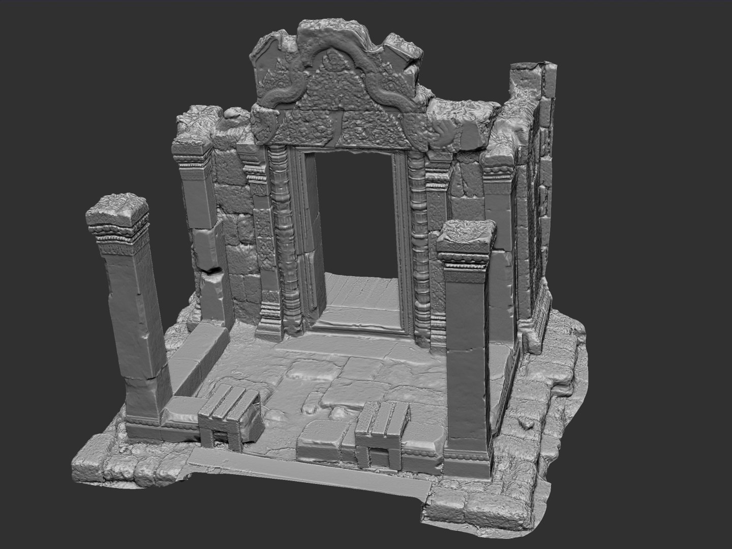 3d Red Temple 16k Model