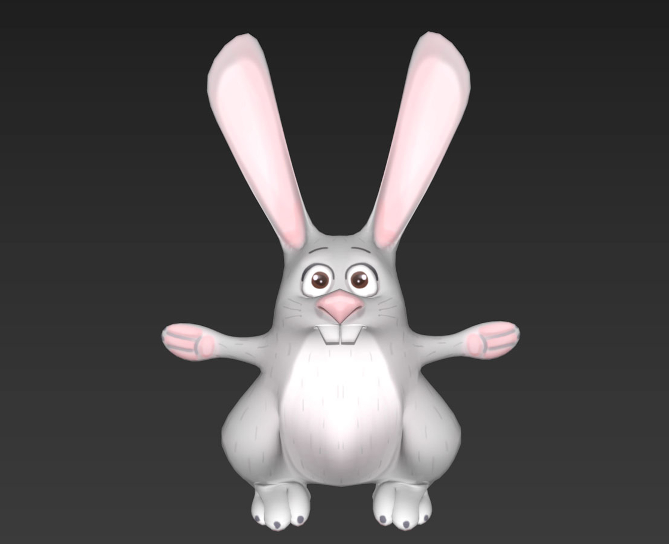 3D Cartoon Bunny - TurboSquid 1319113