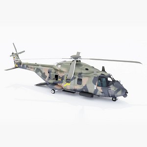 nh-90 transport helicopter 3d model