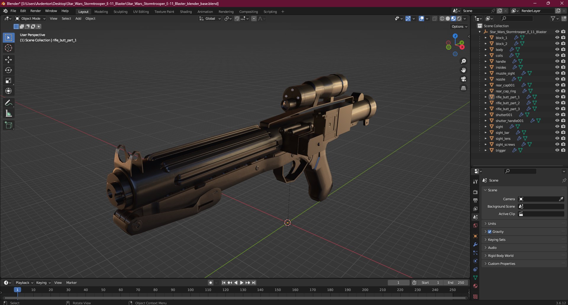 Star Wars Stormtrooper E-11 Blaster 3D model https://p.turbosquid.com/ts-thumb/Ak/FGEqXY/8t/starwarsstormtroopere11blaster3dmodel024/jpg/1725974553/1920x1080/fit_q87/7f85391886384054e2b6ae88d275cce2f0028760/starwarsstormtroopere11blaster3dmodel024.jpg
