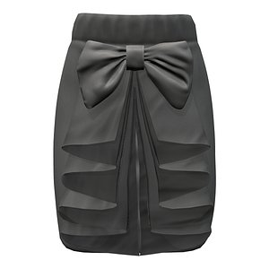 3D Front Ruffled Mini Skirt