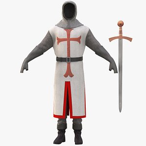 Medieval Knight Costume 3D model