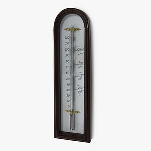 3D antique thermometer