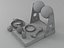 Pet Toys and Accessories Collection with Cat Scratcher low-poly