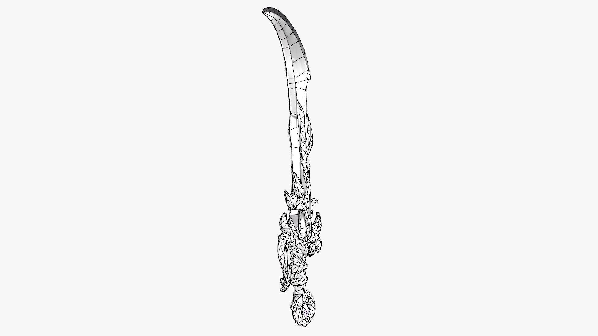 Stylized Fantasy RPG Weapon Sword Scimitar Curved Dagger Shortsword ...
