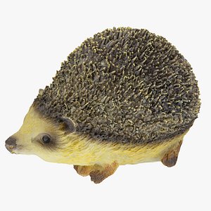 3D hedgehog statue decoration 01