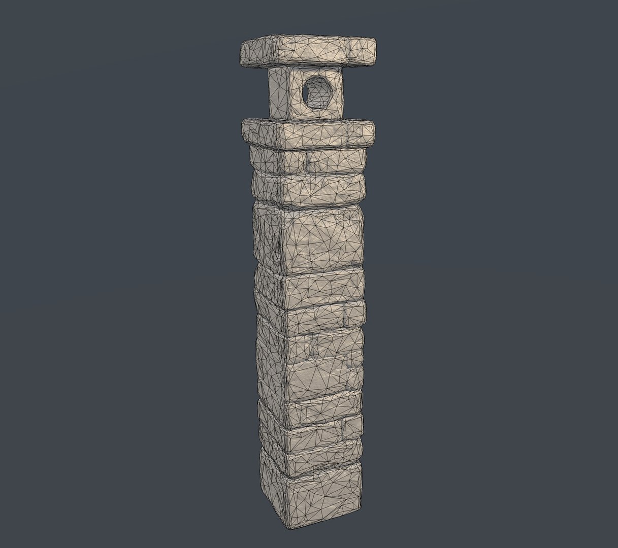3D Column Of Stones Model - TurboSquid 2331283
