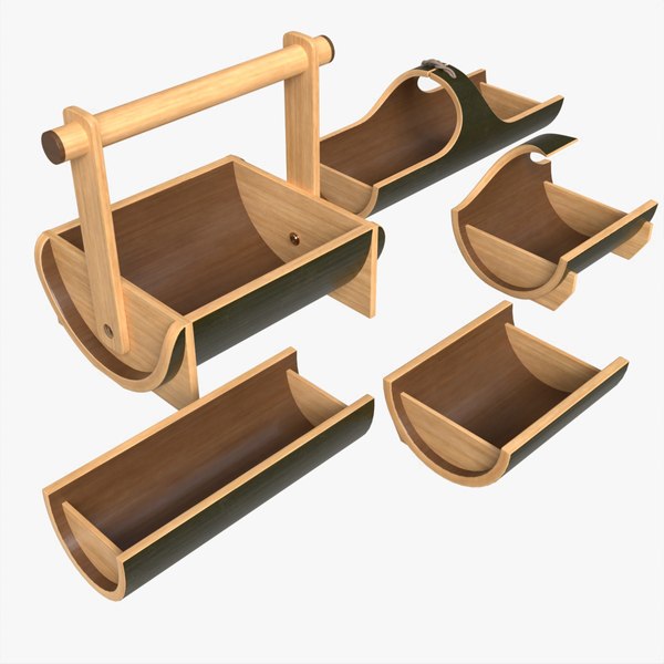 3D Japanese Bamboo Fruit and Snack Tray