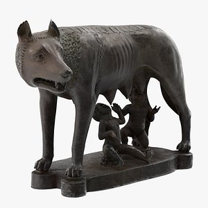 Capitoline She-Wolf Statue Old Bronze