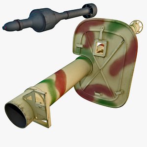 panzerschreck 54 rocket launcher 3d c4d