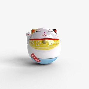 porcelain cat 3d model