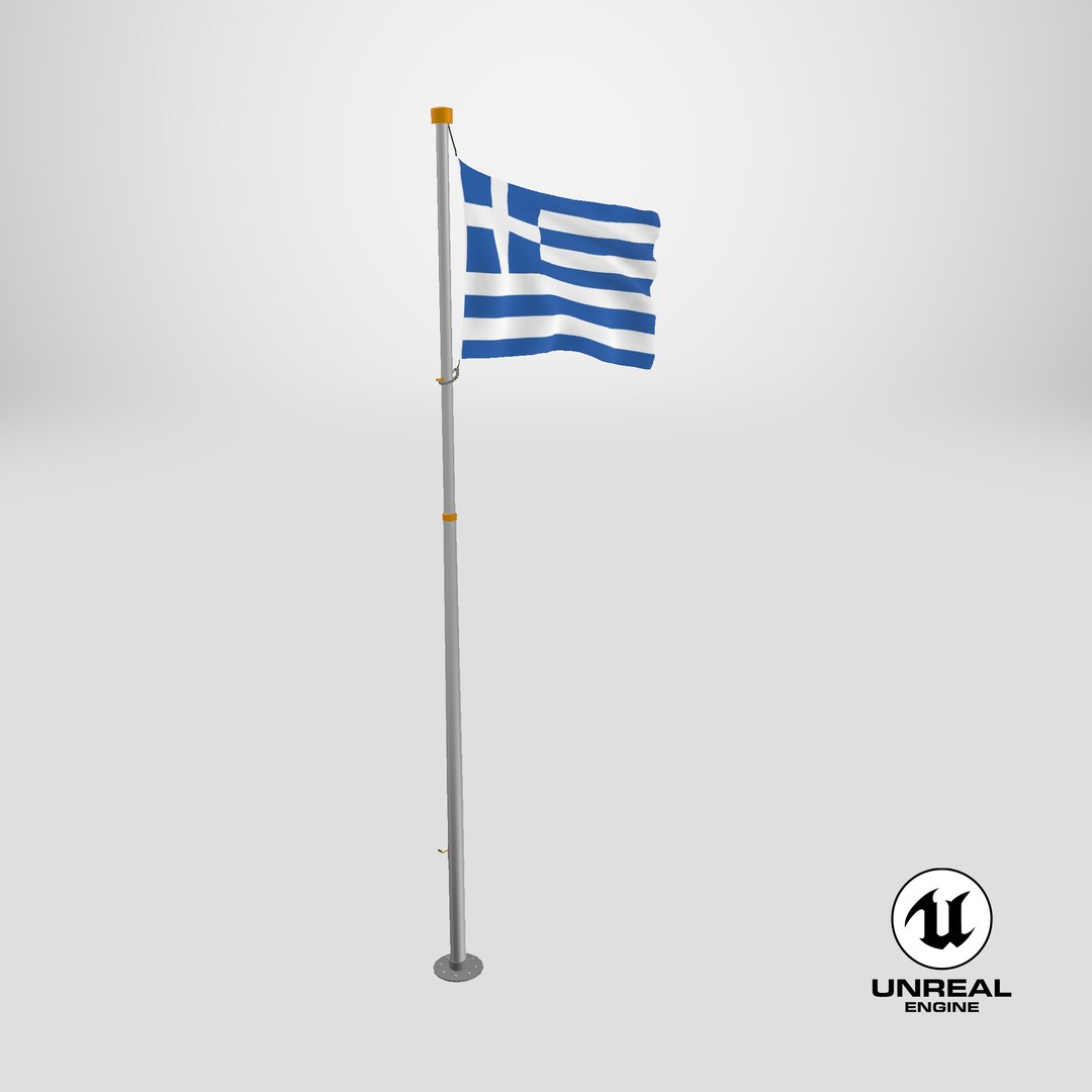Pole Flag Greece 3D model https://p.turbosquid.com/ts-thumb/Ak/VZX3a7/Kz/stemcell_unreal_render/png/1696363572/1920x1080/fit_q87/fee3108d7316c66e734095bba8b57f0ffb9117ba/stemcell_unreal_render.jpg