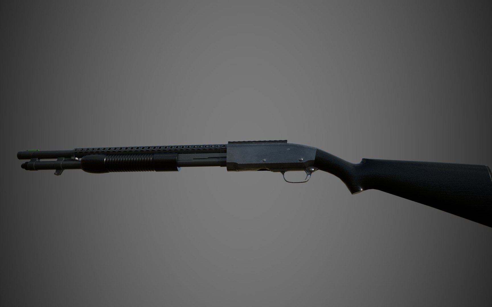 Shotgun Remington m31 Tactical Game Ready PBR Low-poly 3D model ...