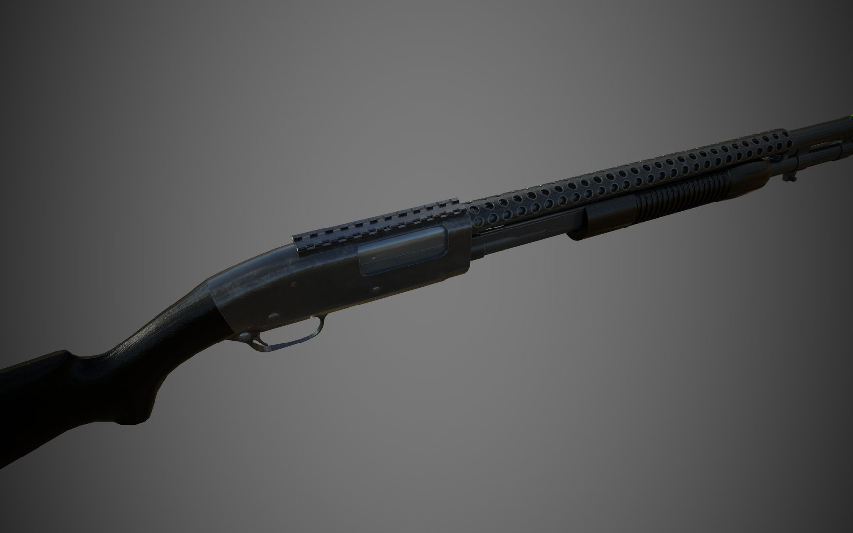 Shotgun Remington m31 Tactical Game Ready PBR Low-poly 3D model ...