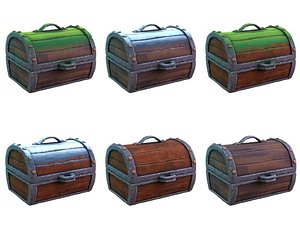 3D Style Chest  Low-poly  model