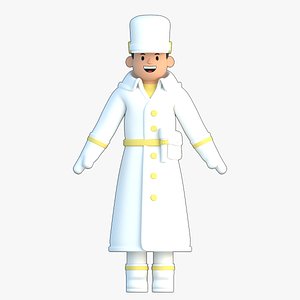 3D Minimal Cartoon Man Character model