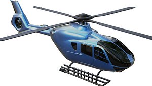 Helicopter Blue 3D model