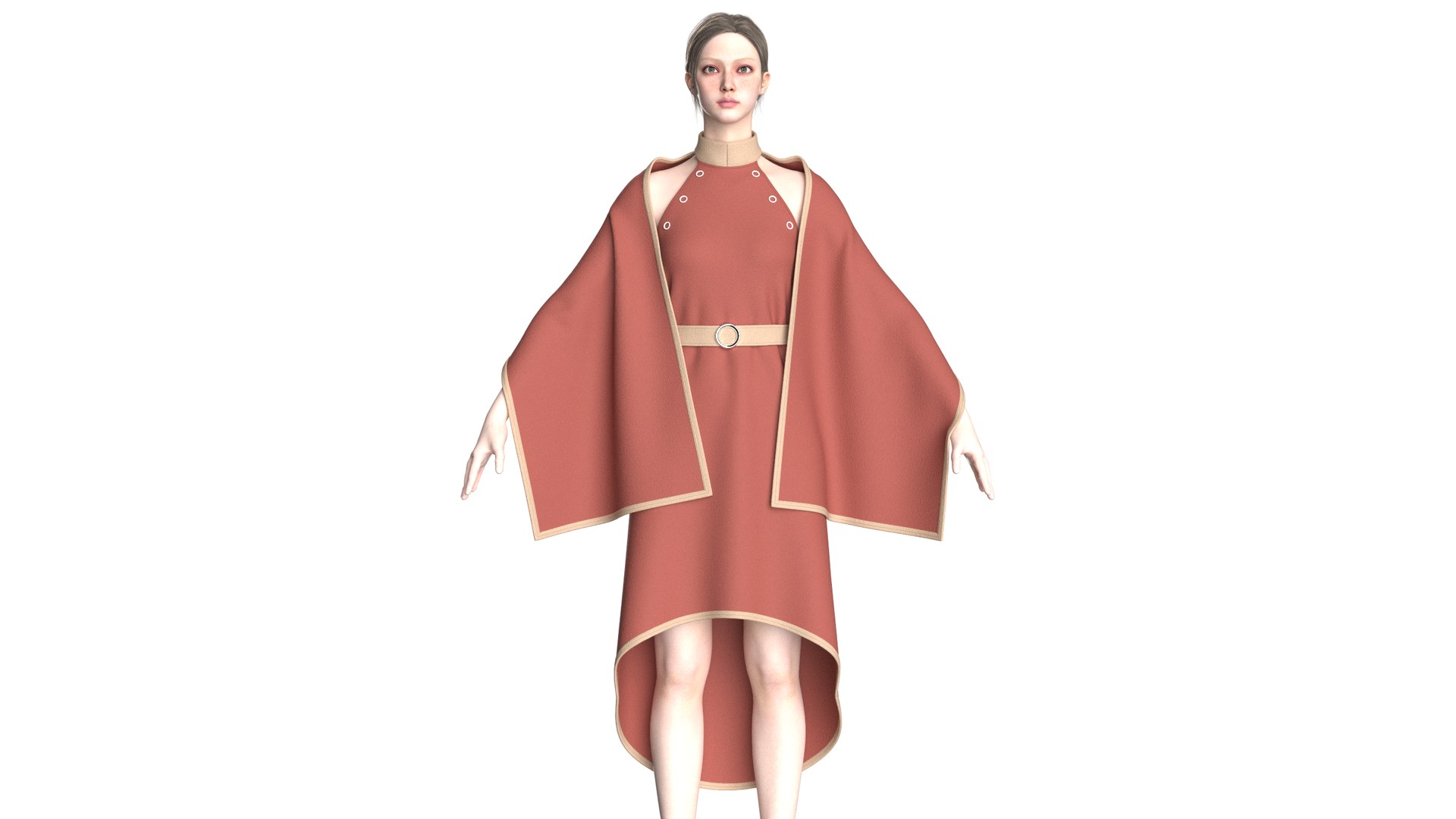 女童 Cope 连衣裙 V133D模型 - TurboSquid 2485082
