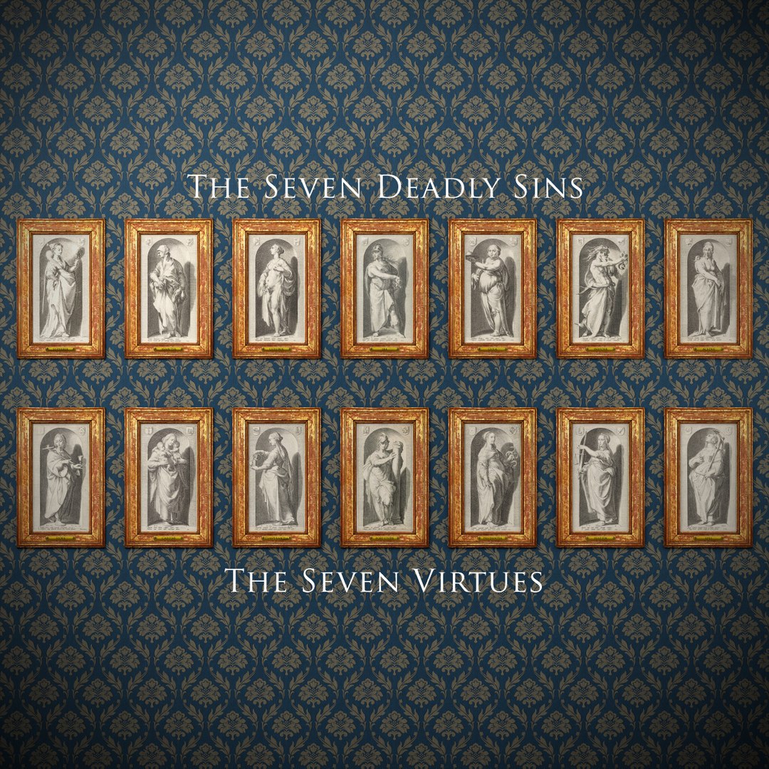 Seven deadly sins virtues 3D model TurboSquid 1654978