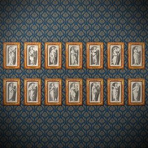 Seven Deadly Sins - Seven Virtues - antique wall art