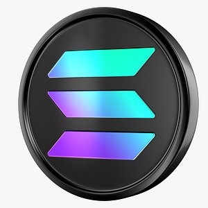 Solana Coin 3D model