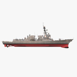 3d uss wayne e meyer model