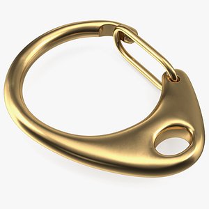 Round Trigger Swivel Clip Gold 3D model